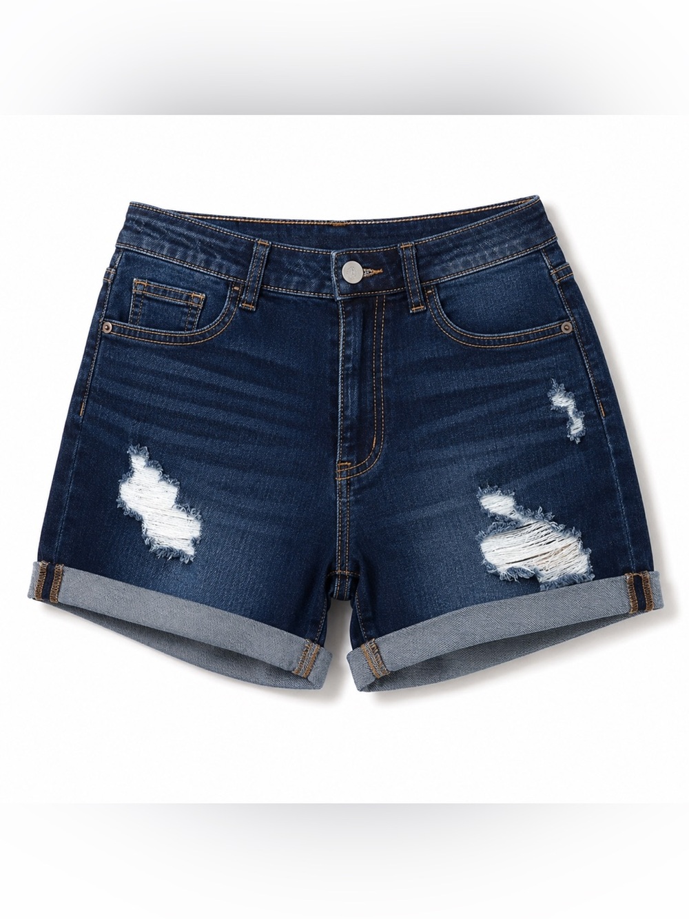 WAX JEANS- Women's Distressed Denim Shorts stretch NWT